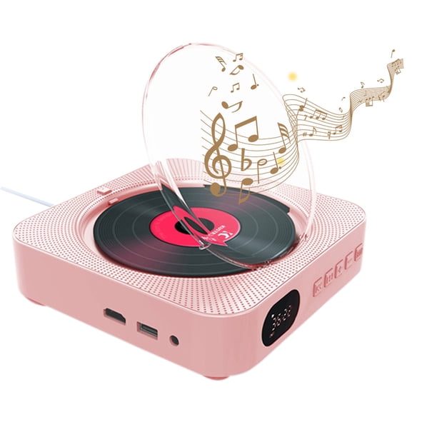 Altavoz FM compatible con Bluetooth Reproductor de CD DVD MP3 con control remoto (Rosa EE. UU.) Ehuebsd Para estrenar