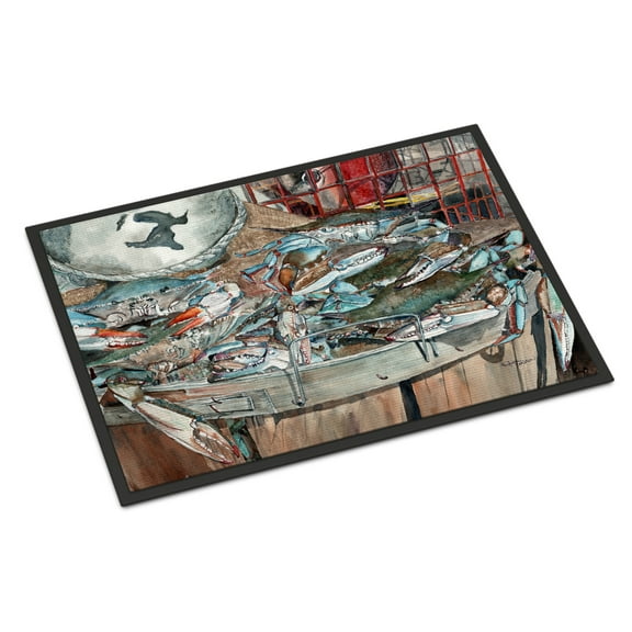 Basket Full of Blue Crabs Door Mat