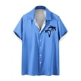 thumbnail image 2 of Mefallenssiah Mode Hommes Confortable Impression Manches Courtes Col Chemise Chemisier, 2 of 4