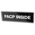 thumbnail image 1 of TEHAUX 1Pack Acrylic Emergency Fire Alarming Sign Black Rectangular for Building Owners Safety Guidance, 1 of 6