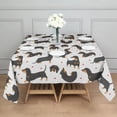 thumbnail image 3 of Dachshund and Heart Square Tablecloth,Waterproof Square Table Cover,Wipeable Spillproof Washable Table Cover for Home Kitchen Party Decor 42"X42"(107x107cm), 3 of 6