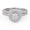 White Gold, variant on Double Halo Solitaire Bridal Set Rings for Women, 1.00 Carat (ctw) Round Cut Lab Grown Diamond Ring 14K Yellow Gold Over 925 Sterling Silver F-G-H, SI Quality Ring Size-4