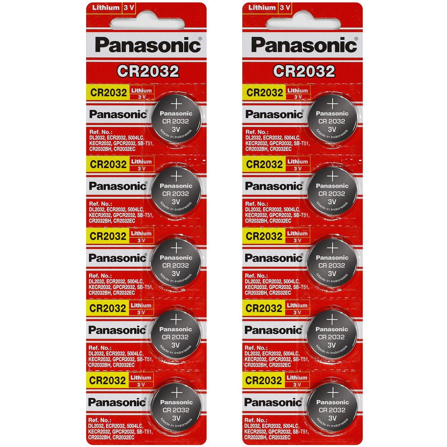 60 Batterien 10 x 6er Blister Panasonic Lithum Power CR 2032 3V Knopfzelle 