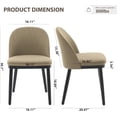 thumbnail image 2 of GARVEE Upholstered Dining Chairs Set of 6,Mid-Century Modern Dining Chair with Rubberwood Legs,Camel, 2 of 8