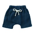 thumbnail image 4 of Baby Boy Girl 2 Piece Set Summer Cotton Linen Set for Babies Toddlers Tops Elastic Waistband Shorts Set Toddler Clothes Tor 3-24M, 4 of 4