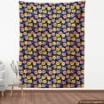 thumbnail image 4 of Ambesonne Floral Fabric by the Yard Upholstery, Continuous Meadow Flowers, 3 Yards, Dark Blue Multicolor, 4 of 5