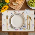 thumbnail image 4 of Bunny Easter Placemats Set of 6, Spring Floral Pastoral Rabbits Rustic Placemats for Dining Table, Place Mats for Kitchen Tabletop, Waterproof Wipeable Dining Table Mats Set, 4 of 9
