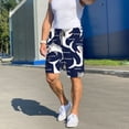 thumbnail image 4 of Haiem Angry Shark Men's Pajama Short with Soft Woven Cotton Elastic Waistband Sleep Short-4X-Large, 4 of 9