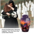 thumbnail image 3 of Purple Semi Truck Small Urns For Human Men - Funeral Urns For Adult Female - Large Cremation Urn For Women - Mini Burial Human Urn For Ashes Adult Male - Size 10 Inch 1pcs & 3 Inch 4pcs, 3 of 5