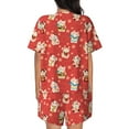 thumbnail image 6 of Sigee Japanese Maneki Cats for Sleepwear Casual Pjs with Pockets Women's Pajamas Sets Shorts 2 Piece Short Sleeve Lounge Sets Large, 6 of 9