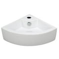 thumbnail image 1 of Elanti Porcelain Wall Mounted Corner Sink, 1 of 4