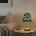 thumbnail image 4 of Table Lamp Medium 7.9x11.8 Inches Table Lamps Night Light Tools & Home Improvement Bedroom Lamp Guest Room Lamp Study Lamp Office Lamp Pretty Blue Roses, 4 of 7