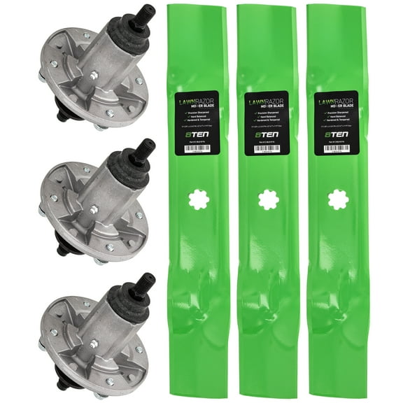 8TEN Spindle High Lift Blade Kit for John Deere 48 inch LA130 MK1014676