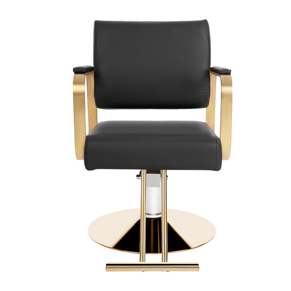 360° Rotatable Barber Salon Chair with Adjustable Height, Stylist Chairs for Salon (Black, Golden)
