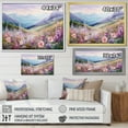 thumbnail image 4 of Designart "Mountain Seasonal Pink Blooms" Seasonal Flowers Floater Framed Canvas Art Print, 4 of 5