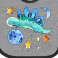 thumbnail image 4 of Inktastic Stegosaurus Space Dinosaur with Stars and Planet Boys or Girls Baby Bib, 4 of 4