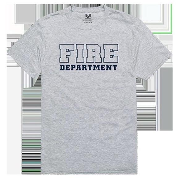 Fire Department Relaxed Graphic Tee - Heather Grey - Large