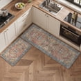 thumbnail image 2 of KUETH Kitchen Mats for Floor, Kitchen Rug with Anti Fatigue, Non Slip Washable Kitchen Rug, Set of 2 Kitchen Mat 17"x47"+17"x30", Runner Rug with Waterproof for Bathroon and Bedroom, 2 of 9