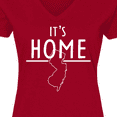 thumbnail image 4 of Inktastic It's Home- State of New Jersey Outline Women's V-Neck T-Shirt, 4 of 5