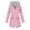 Pink, variant on Lenago Rain Jacket Women Plus Size Solid Color Outdoor Hooded Windproof with Pocket Loose Rain Jacket Windbreaker Coat
