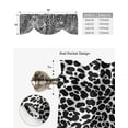 thumbnail image 5 of Leopard Print Leopard Abstract Art Black White Window Curtain Kitchen Cabinet Coffee Tie-Up Valance Curtain Rod Pocket Curtain, 5 of 6