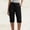*Black, variant on Women's Knee Length Cargo Capri Pants,Casual Rolled Hem Cropped Shorts with Pockets Army Green,Women's Plus S