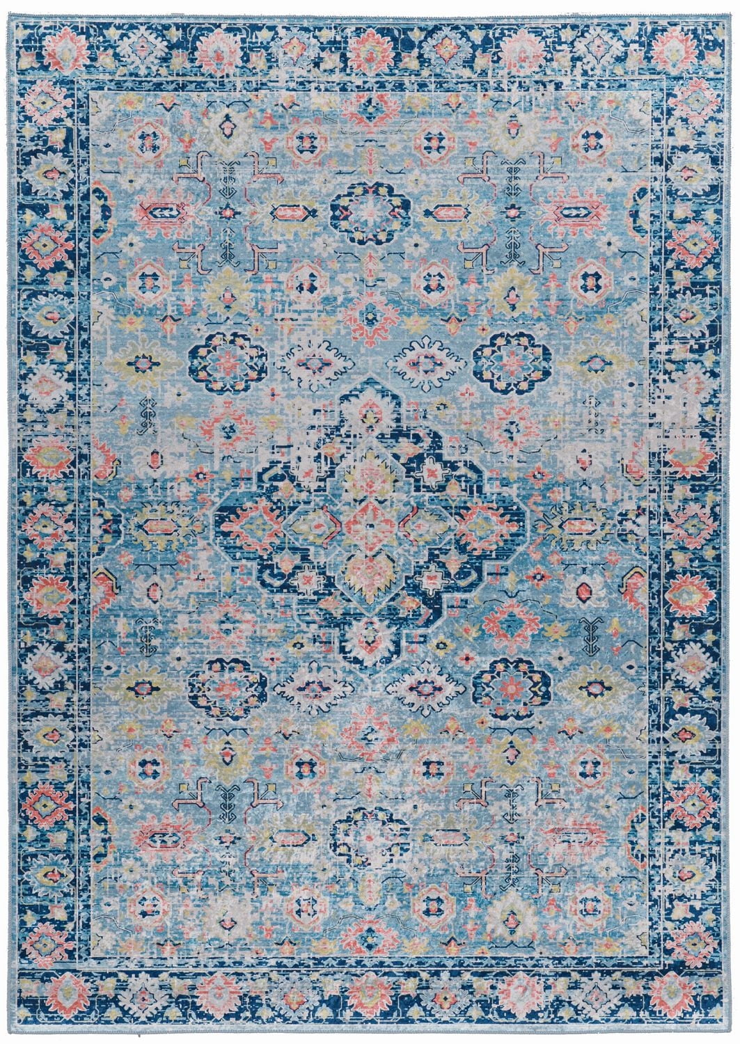 Emerald Ritchie Ivory & Blue 5' x 7' Area Rug