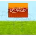 thumbnail image 1 of Happy Thanksgiving V2 (18" x 24") Yard Sign, Includes Metal Step Stake, 1 of 6
