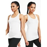NELEUS Womens Tight Fitting Base Layer Dry Fit Tank Top 3 Pack,Black+Blue+White,US Size XL