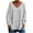 Gray, variant on Tumotour Pullover for Women V-Neck Long Sleeve Casual Loose Top 2025 Sweatshirts Blouse Tops