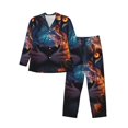 thumbnail image 1 of Fotbe Forest Cool Lion Pijama de Hombre con Estampado de Manga Larga, Conjunto de 2 Piezas, Ropa de Dormir Suave y Cómoda con Bolsillos-X-Large, 1 of 7