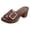 Brown, variant on Platform Sandals for Women Chunky Block Heels Open Toe Leather Adjustable Buckle Slip on Comfortable Dressy Summer Party Shoes Blue Size 7