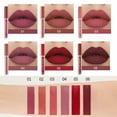 thumbnail image 5 of 6 Colors Long Lasting Velvet Lips Tint Liquid Lipsticks Waterproof Non-Stick A, 5 of 8