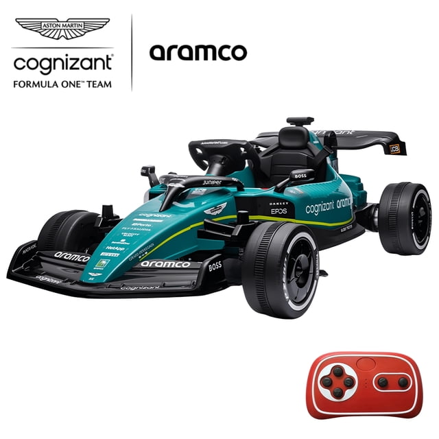 Montable Electrico para Niños Formula 1 Aston Martin F1 Racing Team con Control Remoto 12v - Verde