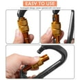 thumbnail image 6 of 5pcs Aluminum Screw Carabiner, 30kN D-Shape Locking Climbing Carabiner Clip Heavy Duty Screw Lock For Hiking Camping Outdoor Equipment, 6 of 8