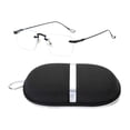 thumbnail image 1 of Gafas de juego Yuyangstore lentes planas transparentes antiluz azul para mujer Negro, 1 of 8