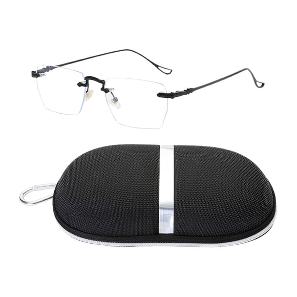 Gafas de juego Yuyangstore lentes planas transparentes antiluz azul para mujer Negro
