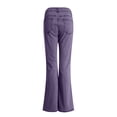 thumbnail image 4 of Yindaity Women's Jeans Wide Leg Jeans for Women High Waisted Straight Leg Stretchy Cropped Denim Pants with Pockets Jean (Purple,XXL), 4 of 7