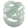 thumbnail image 5 of K-KED Natural Jadeite A Grade Jade Pendant White Jadeite Lucky Zodiac Moon Rabbit, 5 of 5