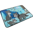 thumbnail image 2 of SKYSONIC Doormat Wolves Theme Lightweight Non Slip Indoor Outdoor Entryway Rugs Floor Mat for Bathroom Kitchen Entrance 23.6 x 15.7 inches, 2 of 5