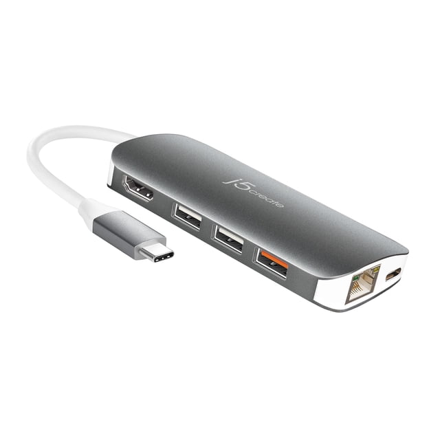 Adaptador múltiple j5create USB-C 9 en 1 HDMI/Ethernet/USB 3.1