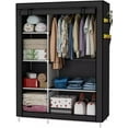thumbnail image 1 of Livearty (TM) Portable Wardrobe Closet Clothes Organizer Non-Woven Fabric Cover with 6 Storage Shelves, 2 Hanging Sections and 4 Side Pockets, 1 of 5