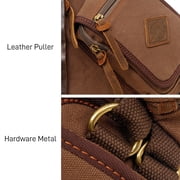 Ueasy Unisex Canvas Crossbody Sling Bag - Multi-Wear Chest Backpack for Travel, Hiking & Daily Commute