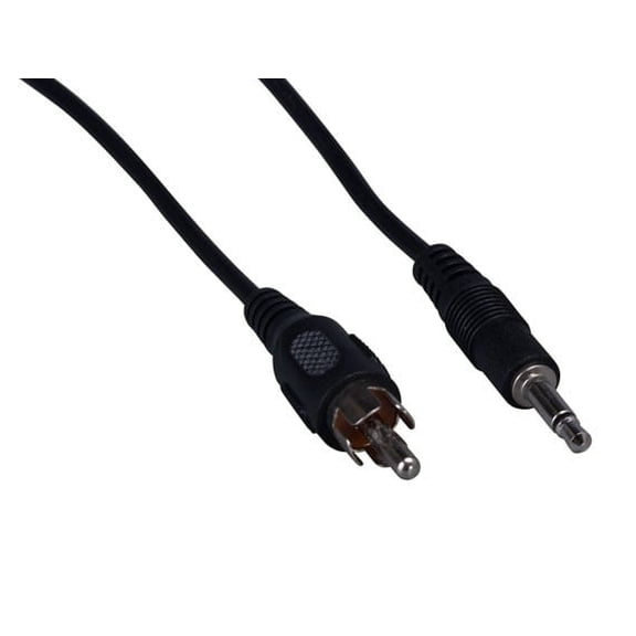 Cable Leader 12ft 3.5mm Mono Male to RCA Male Audio Cable, Black