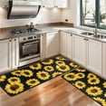 thumbnail image 3 of Kitchen Rugs Sets Of 2,Black Yellow Sunflower Pattern Anti Fatigue Kitchen Mat Rugs Non Slip Washable,Decorative Kitchen Floor Mats for Kitchen,Sink,Laundry,17"x47"+17"x47", 3 of 5