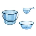 thumbnail image 4 of Water Bucket Set Water Pail with Handle Bathing Household Bucket for Car Washing Blue Without Cover, 4 of 9