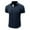 Blue, variant on WREESH Men's Muscle Henley Shirts Short Sleeve Basic Solid Color Shirt with Turndown Collar a Classic Casual Sports Top for Fitness Enthusiasts Blue