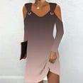 thumbnail image 2 of Summer Dress for Women,Dress for Women,Womens Summer Printed Fashion Long Sleeve Turndown Collar Dress,Long Sleeve Dress for Women,Womens Summer Dress, 2 of 5