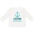 thumbnail image 3 of Inktastic Captain Adorable, Boat Anchor, Sailor, Sailing Boys Long Sleeve Toddler T-Shirt, 3 of 5
