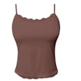 thumbnail image 4 of Lixiuxyad Women's Camisole A Fashionable And One Shoulder Collar With Lace Trim For A Slimming Inner Layer And A Strappy Top,Brown, 4 of 4